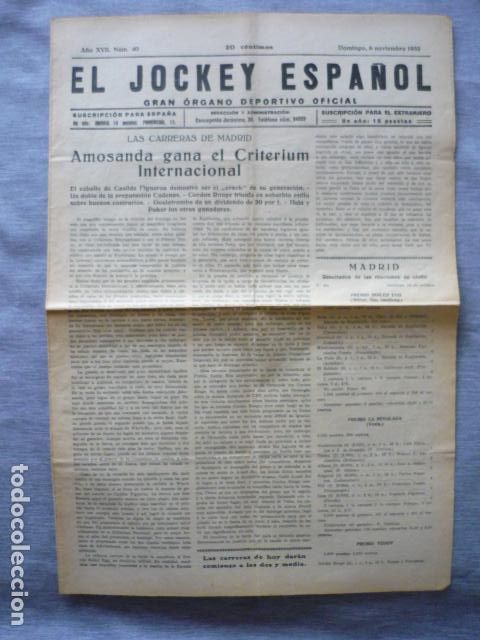 Sammelleidenschaft Sport: EL JOCKEY ESPA&Ntilde;OL ORGANO DEPORTIVO PERIODICO HIPICA CARRERAS DE CABALLOS NOVIEMBRE 1932