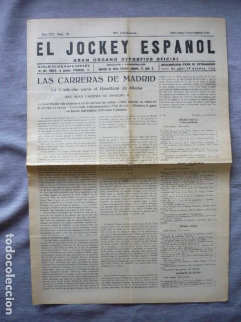 Collectionnisme sportif: EL JOCKEY ESPA&Ntilde;OL ORGANO DEPORTIVO PERIODICO HIPICA CARRERAS DE CABALLOS NOVIEMBRE 1931