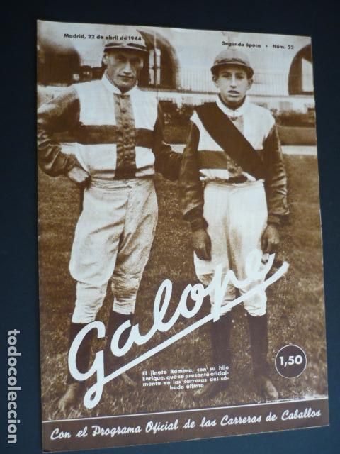 Sports collectibles: REVISTA GALOPE HIPICA 1944 N&ordm; 22 ABRIL 1944