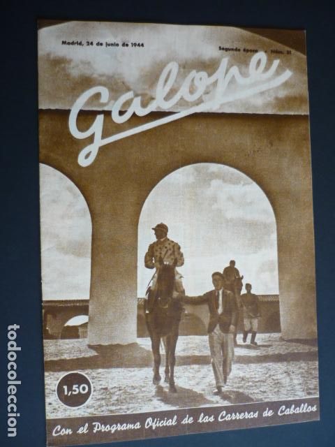 Collectionnisme sportif: REVISTA GALOPE HIPICA N&ordm; 31 JUNIO 1944