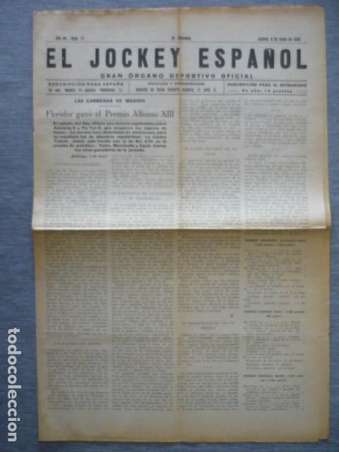 Sammelleidenschaft Sport: EL JOCKEY ESPA&Ntilde;OL ORGANO DEPORTIVO PERIODICO HIPICA CARRERAS DE CABALLOS MADRID MAYO 1930