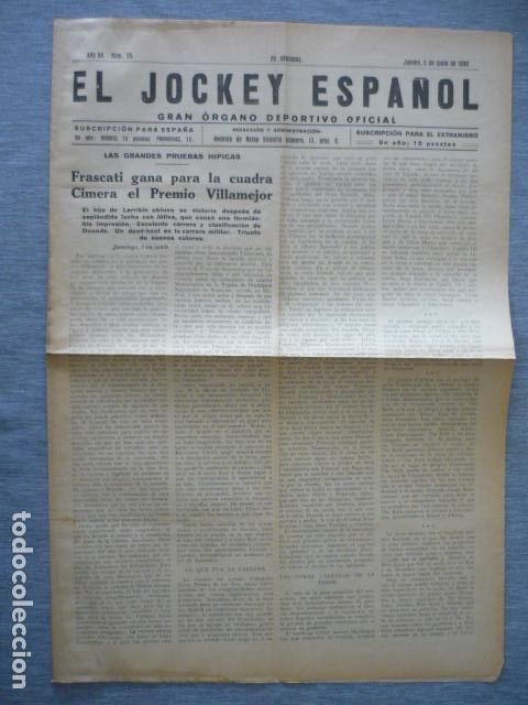 Collezionismo sportivo: EL JOCKEY ESPA&Ntilde;OL ORGANO DEPORTIVO PERIODICO HIPICA CARRERAS DE CABALLOS MADRID JUNIO 1930