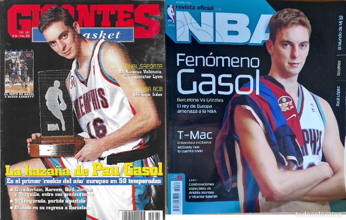 Coleccionismo deportivo: AMG-1827 REVISTAS GIGANTE Y REVISTA OFICIAL NBA, GASOL ROOKIE DEL A&Ntilde;O