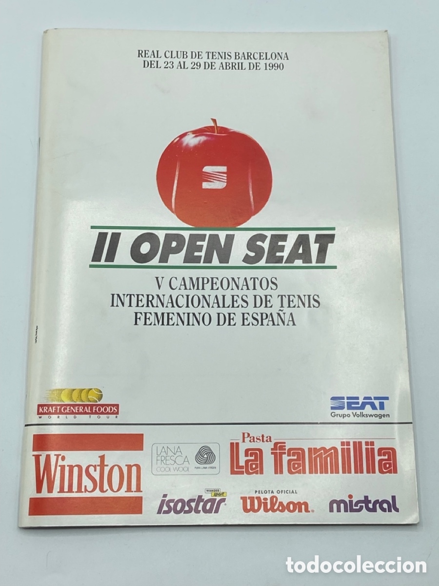 Coleccionismo deportivo: PROGRAMA OFICIAL TENIS FEMENINO II OPEN SEAT 1990 ARANTXA S&Aacute;NCHEZ VICARIO