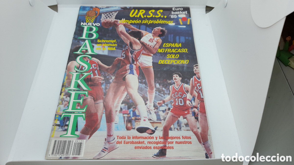Sammelleidenschaft Sport: REVISTA NUEVO BASKET. NUM 133. A&Ntilde;O 1985. POSTER CARICATURAS SELECCION ESPA&Ntilde;OLA