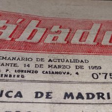 Coleccionismo deportivo: HERCULES ALICANTE SE LA JUEGA 1959 EN ELDA ARTICULO PERIODICO SABADO. Lote 390704244