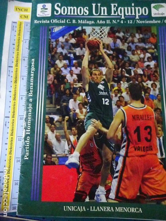 Collectionnisme sportif: REVISTA BASKET CLUB BALONCESTO M&Aacute;LAGA UNICAJA. NOVIEMBRE 2005 VS LLANERA MENORCA. RISACHER