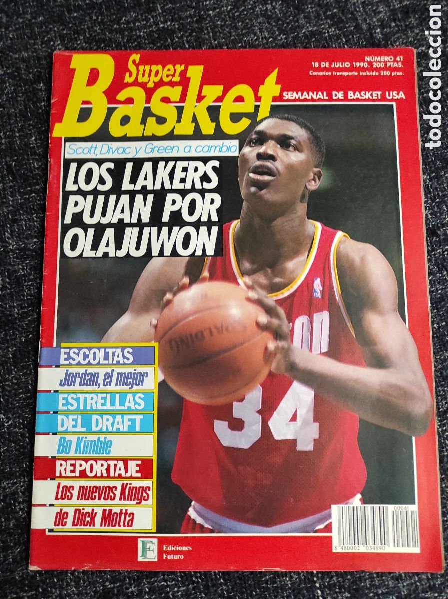 Sports collectibles: SUPER BASKET N&ordm; 41 JULIO 1990 - poster Mitch Richmond Golden State Warriors