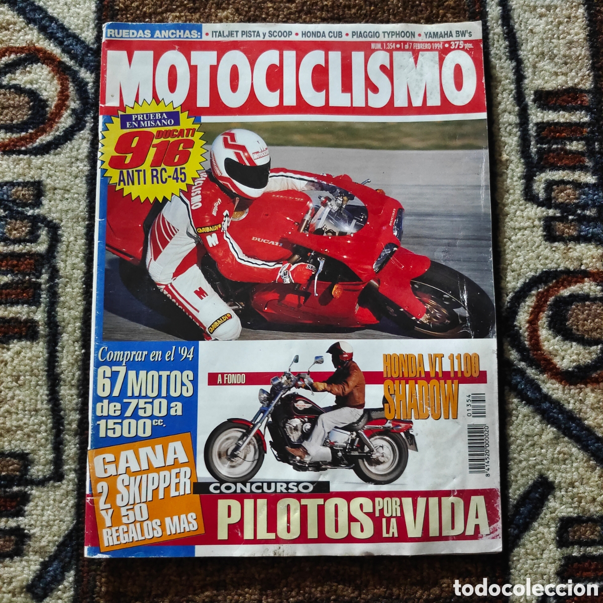 Coleccionismo deportivo: MOTOCICLISMO N&deg; 1354: HONDA VT 1100 SHADOW (FEBRERO 1994)