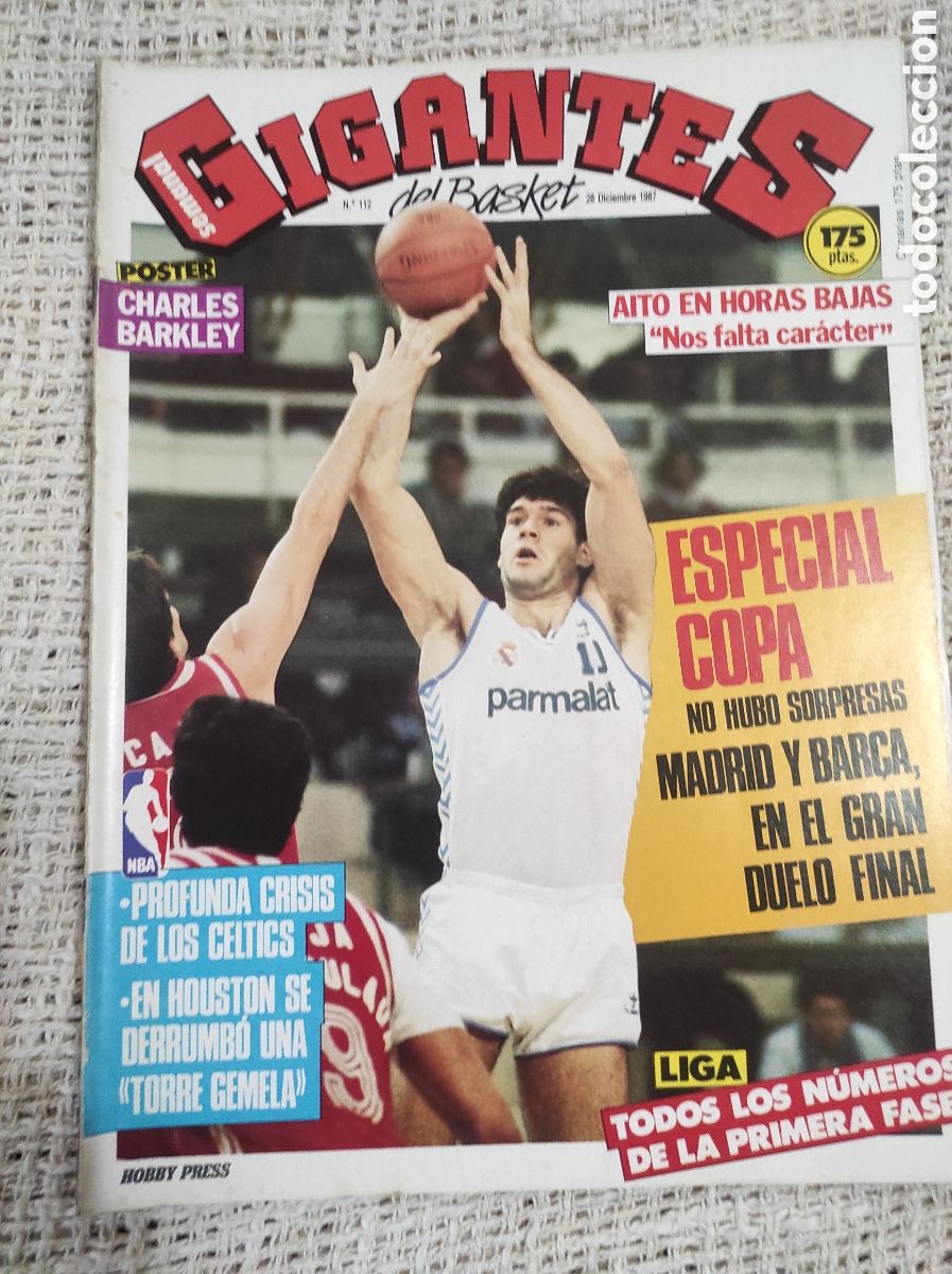 Sports collectibles: GIGANTES DEL BASKET N&ordm; 112 A&Ntilde;O 1987 ESPECIAL COPA REY - POSTER CHARLES BARKLEY
