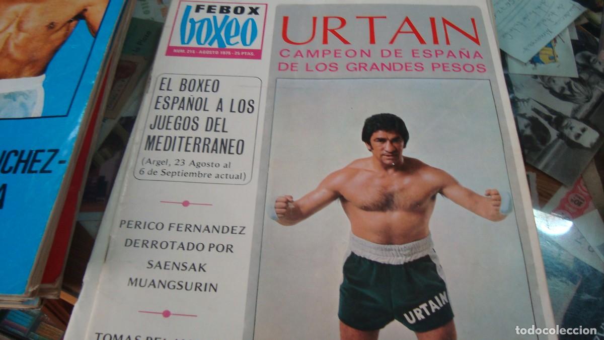Coleccionismo deportivo: FEBOX BOXEO N&ordm; 215 AGOSTO 1975 URTAIN POSTER INTERIOR MIGUEL VELAZQUEZ