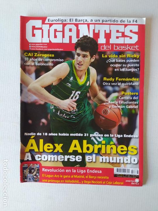Coleccionismo deportivo: REVISTA GIGANTES DEL BASKET. N&ordm; 1378. 27 MARZO 2012. ALEX ABRINES. TDKC61B