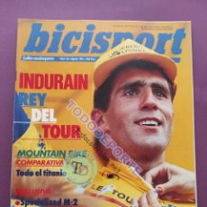 Coleccionismo deportivo: REVISTA BICISPORT Nº 28 1991 PRIMER TOUR DE FRANCIA DE MIGUEL INDURAIN - POSTER MAILLOT AMARILLO 91