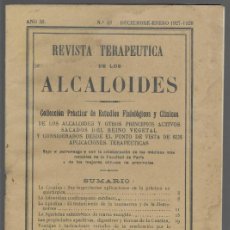 Coleccionismo deportivo: SEVILLA-, REVISTA TERAPEUTICA DE LOS ALCALOIDES, DICIEMBRE-ENERO 1927-1928,-PAGINAS 24, VER FOTOS