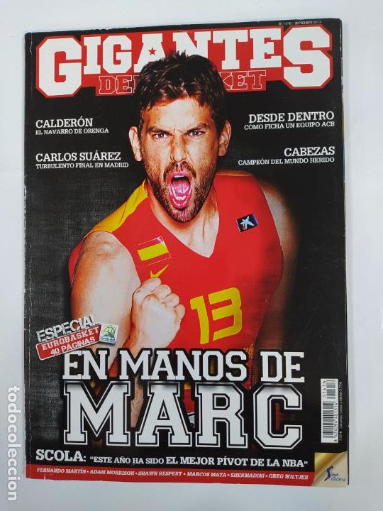 Coleccionismo deportivo: REVISTA GIGANTES DEL BASKET. N&ordm; 1416. SEPTIEMBRE 2013. EN MANOS DE MARC GASOL. TDKR66