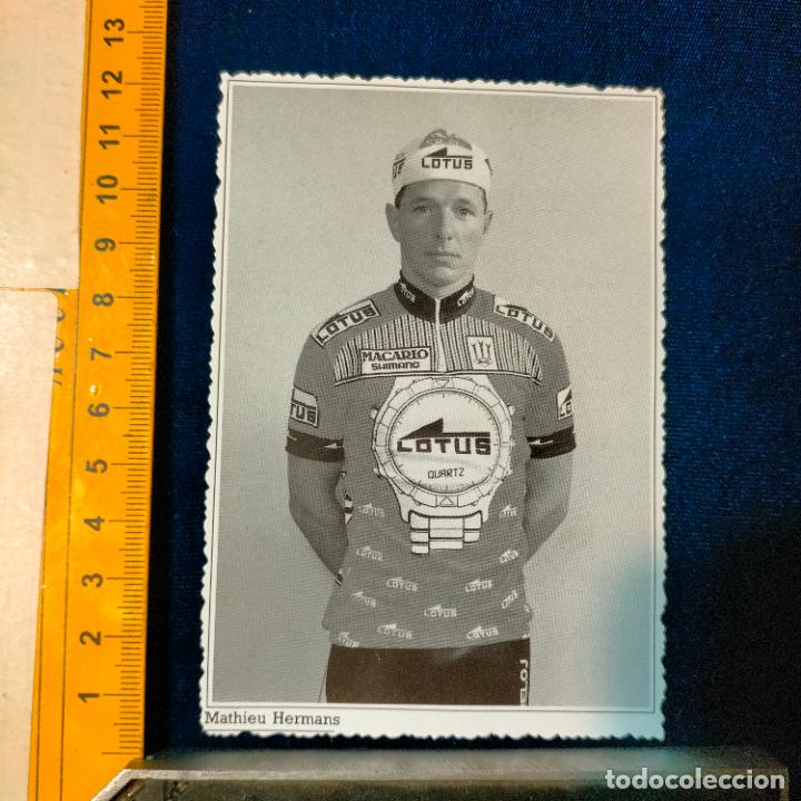 Coleccionismo deportivo: RECORTE TAMA&Ntilde;O MEDIA POSTAL CICLISMO CICLISTAS FAMOSOS : MATHIEU HERMANS EQUIPO LOTUS