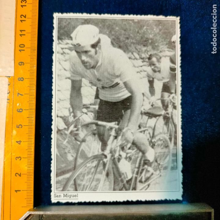 Coleccionismo deportivo: RECORTE TAMA&Ntilde;O MEDIA POSTAL CICLISMO CICLISTAS FAMOSOS : SAN MIGUEL