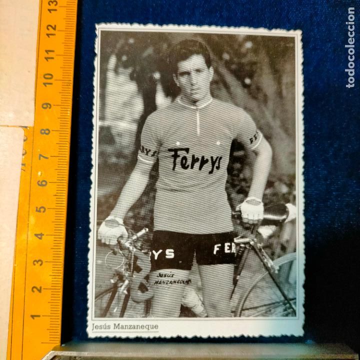 Coleccionismo deportivo: RECORTE TAMA&Ntilde;O MEDIA POSTAL CICLISMO CICLISTAS FAMOSOS : JESUS MANZANEQUE EQUIPO FERRYS
