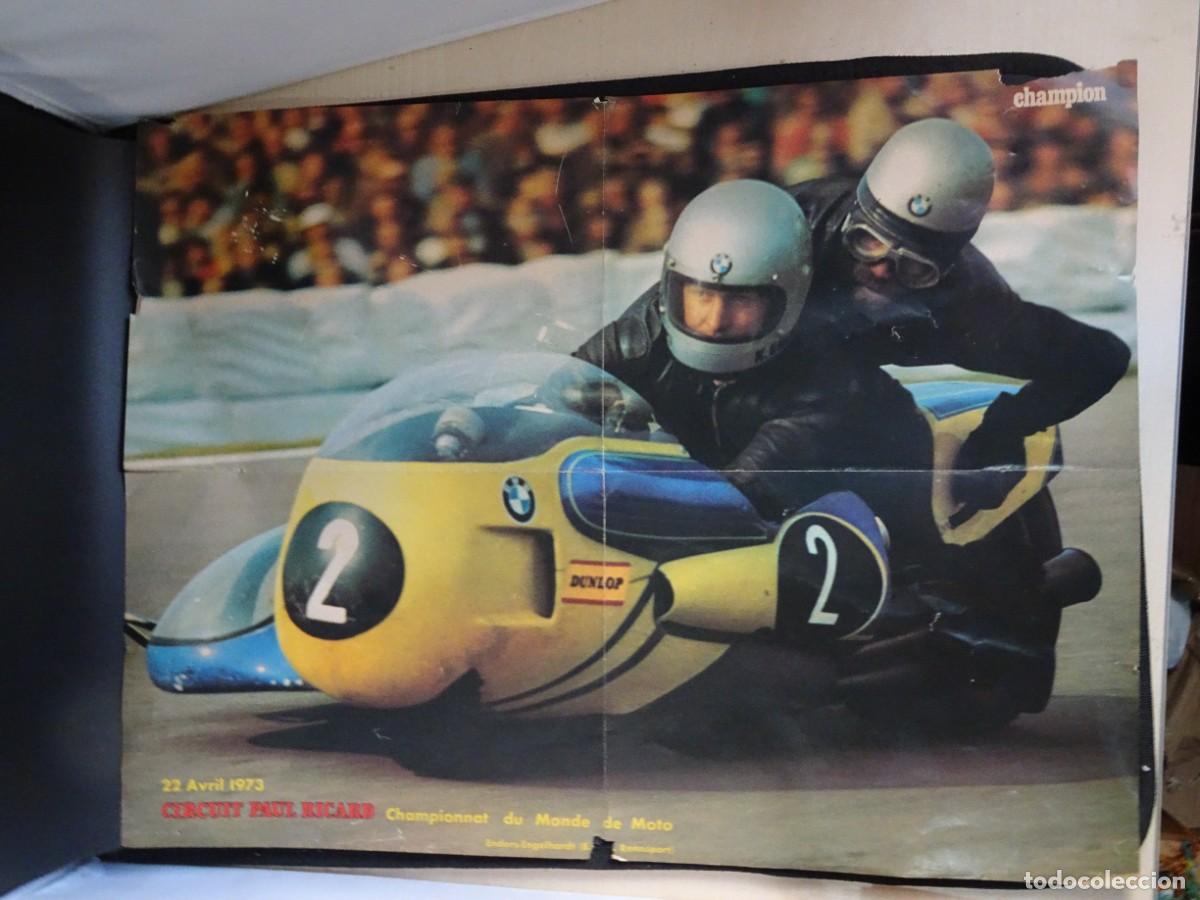 Coleccionismo deportivo: ANTIGUO POSTER CIRCUIT PAUL RICARD 1973 ,BMW CON SIDECAR, VER FOTOS