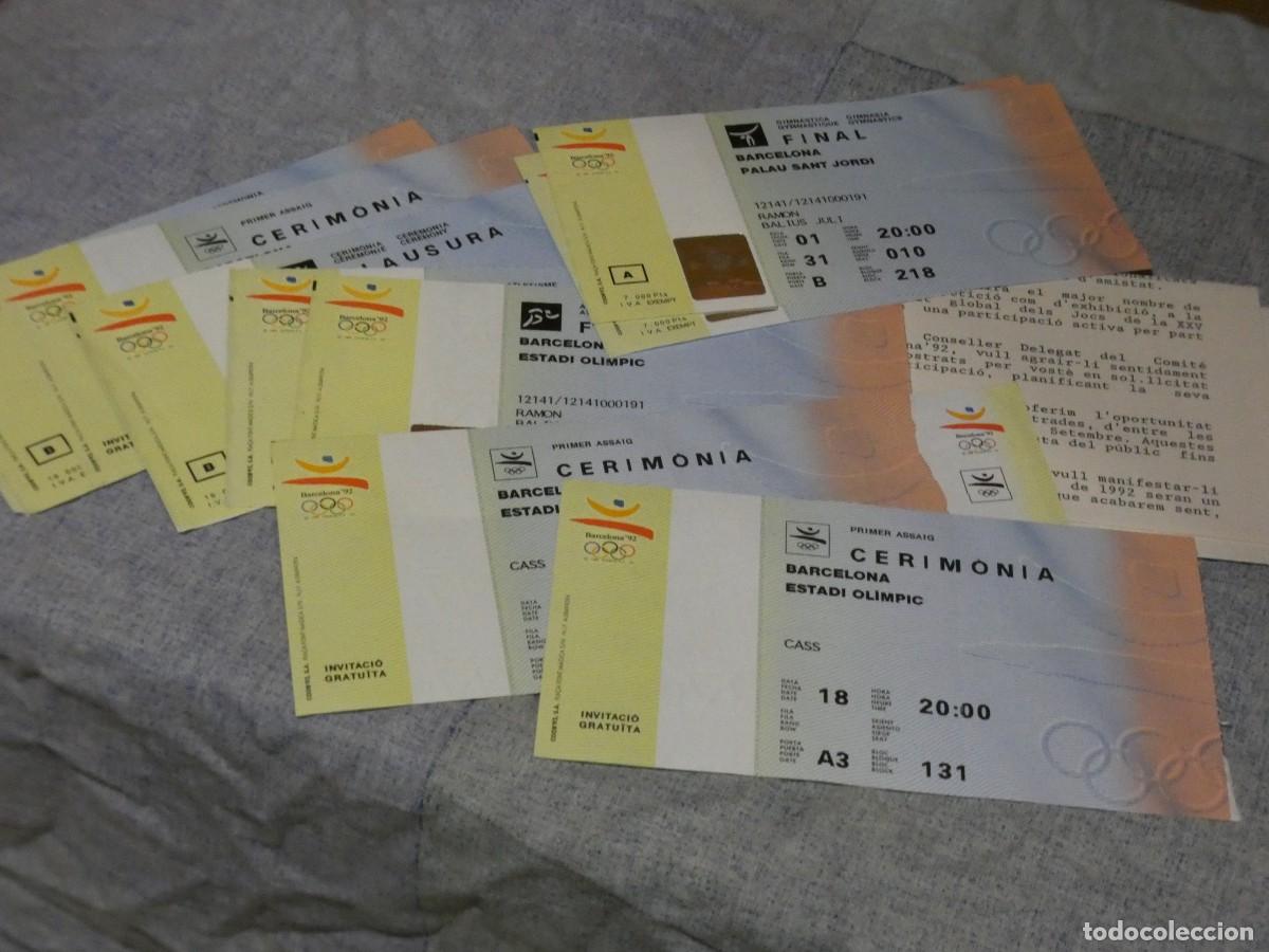 Coleccionismo deportivo: ARKANSAS1980 DEPORTES CARTA CON 12 INVITACIONES A PRUEBAS Y CEREMONIAS OLIMPIADAS BARCELONA 92