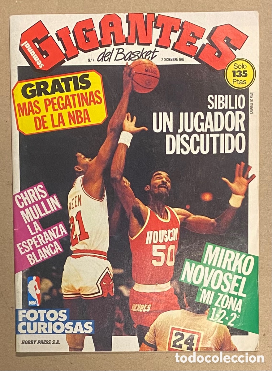 Coleccionismo deportivo: GIGANTES DEL BASKET N&deg; 4 (1985). CHICHO SIBILIO, CHRIS MULLIN, MIRKO NOVOSEL,&hellip;
