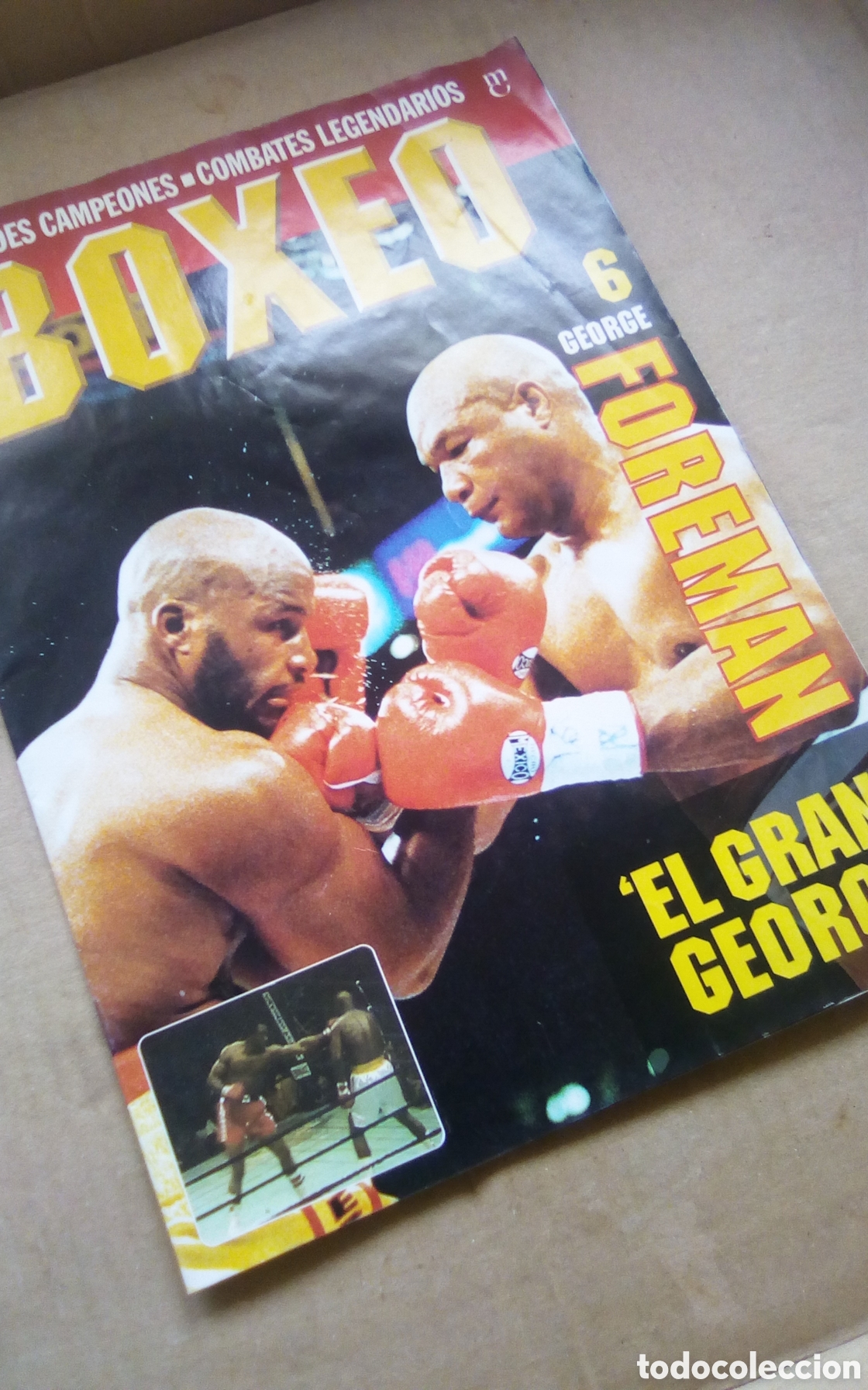 Coleccionismo deportivo: George Foreman. Fasc&iacute;culo colecci&oacute;n boxeo, # 6. Grandes campeones - Combates legendarios. RBA 1996.