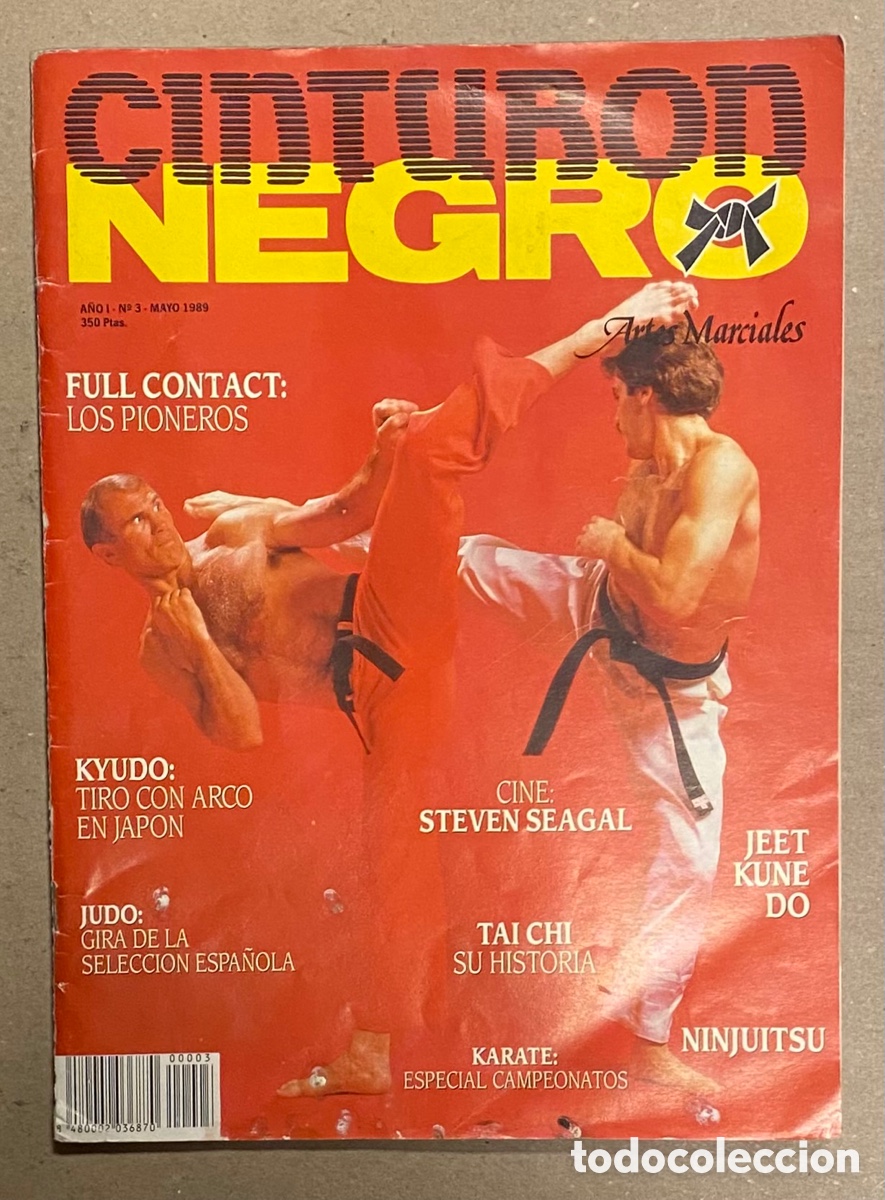 Collezionismo sportivo: CINTUR&Oacute;N NEGRO N&deg; 3 (1989). PIONEROS FULL CONTACT, STEVEN SEAGAL, KYUDO, JEET KUNE DO,&hellip;