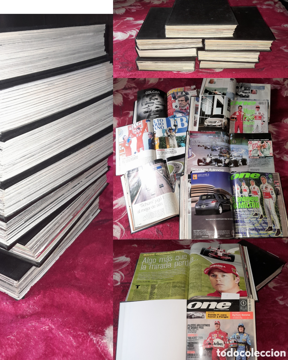 Coleccionismo deportivo: Hermosa colecci&oacute;n encuadernadas revistas ONE sobre F&oacute;rmula 1 y m&aacute;s