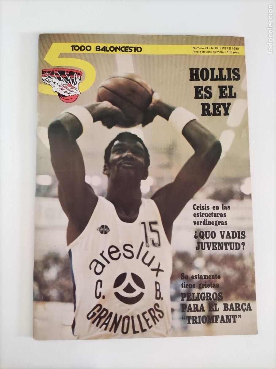 Sports collectibles: Revista 5 Todo Baloncesto 24 Hollis, Crisis Juventud, Peligros para Bar&ccedil;a / Noviembre 1980