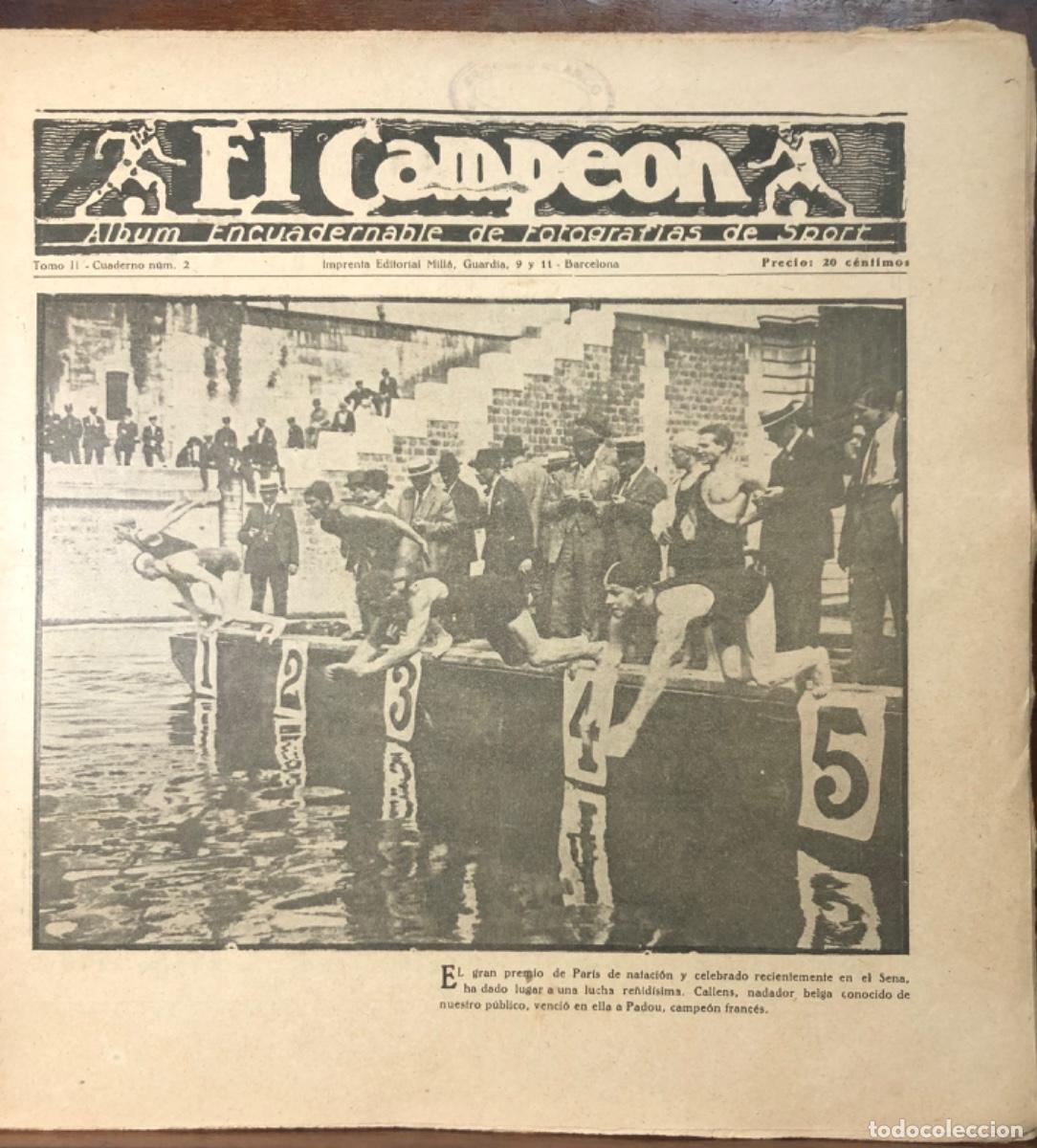 Coleccionismo deportivo: El CAMPE&Oacute;N-1923-TOMO II, CUAD. N&ordm; 2 -NATACI&Oacute;N,CICLISMO,ATLETISMO...- San Sebasti&aacute;n, Barcelona, Par&iacute;s