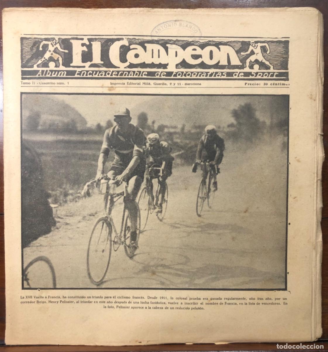 Coleccionismo deportivo: El CAMPE&Oacute;N-1923. NATACI&Oacute;N,CICLISMO, ATLETISMO..- Ricardo Zamora. (ESPA&Ntilde;OL)-GRACIA (BAR&Ccedil;A)