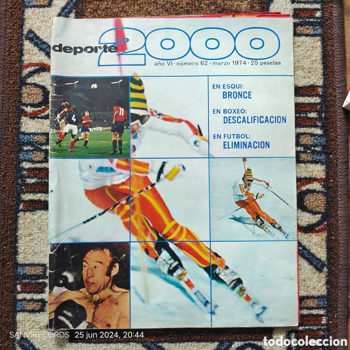 Coleccionismo deportivo: DEPORTE 2000, 62: EN ESQU&Iacute; BRONCE... (MARZO 1974)