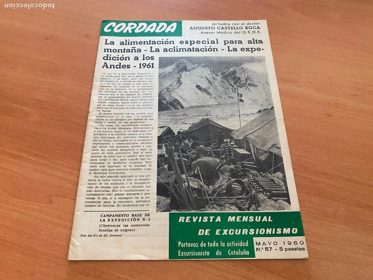 Coleccionismo deportivo: CORDADA N&ordm; 57 MAYO 1960 OGASSA PICA DEL CARLIT MONTGRONY (COIM22)