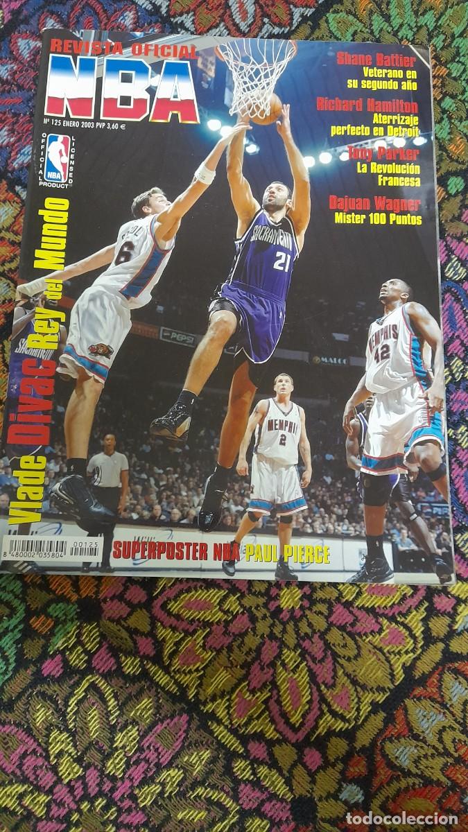 Coleccionismo deportivo: Revista poster NBA 125 Vlade Divac Pau Pierce Shane Battier Richard Haminton Tony Parker Ra&uacute;l L&oacute;pez