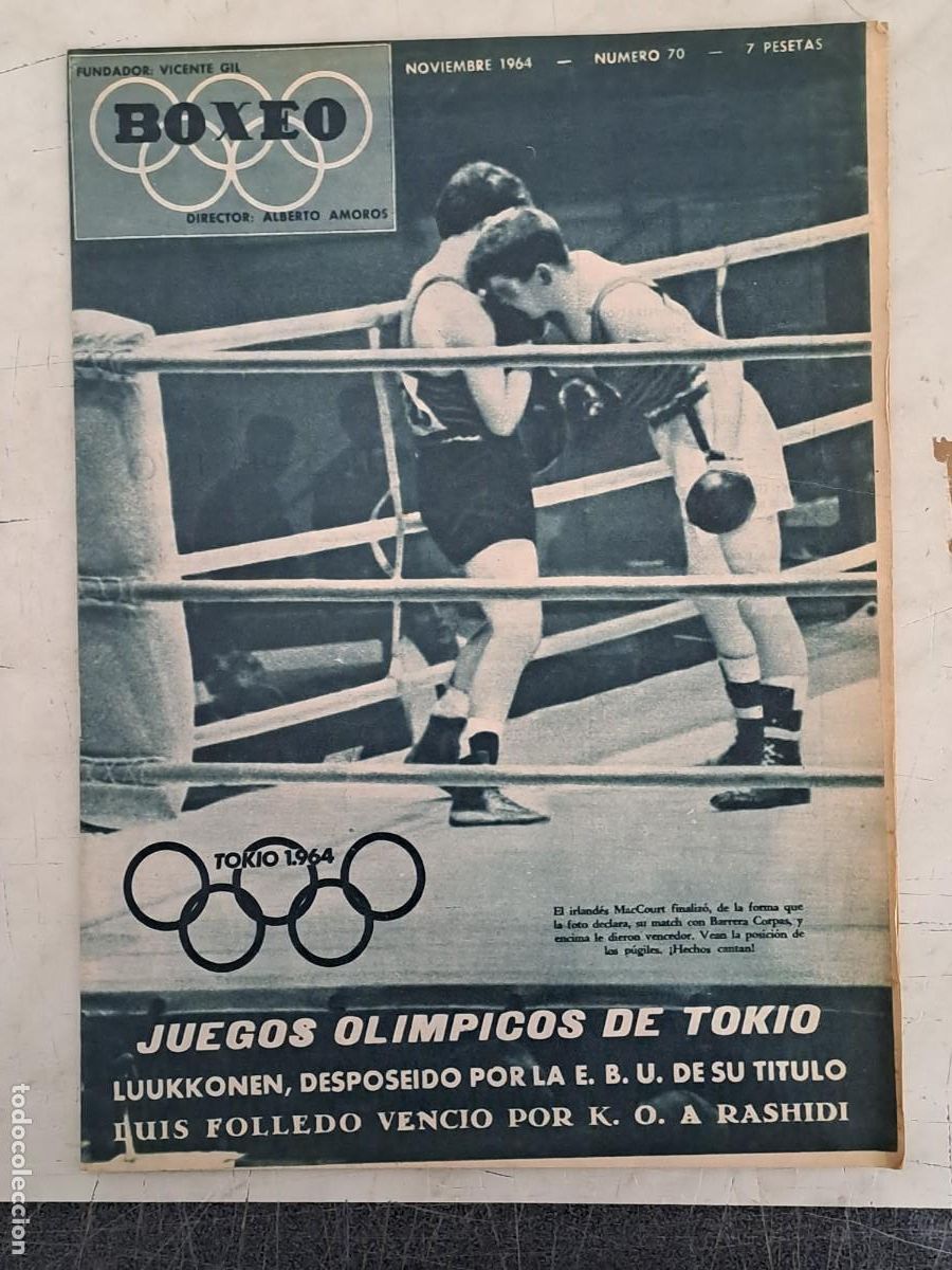 Coleccionismo deportivo: Boxeo 70, juegos ol&iacute;mpicos de Tokio, en muy buen estado