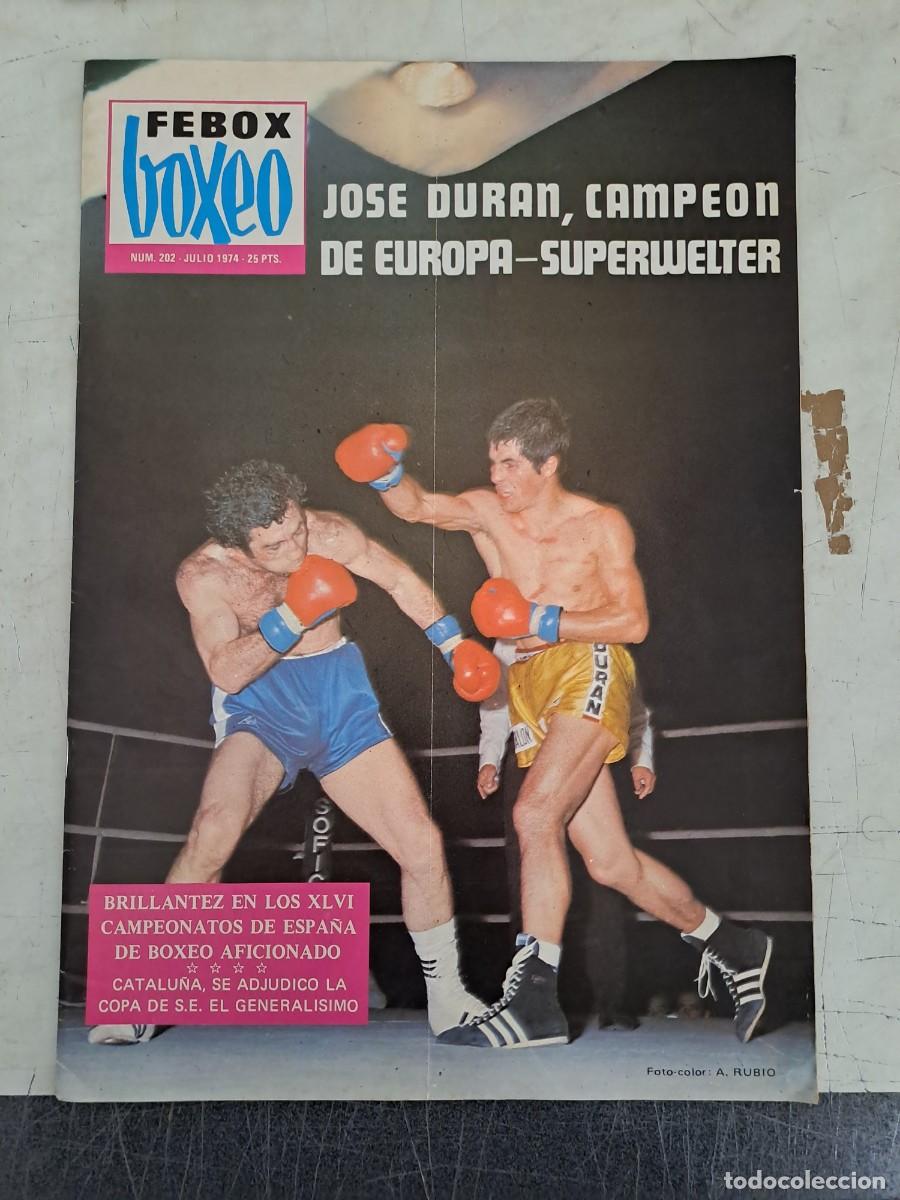 Coleccionismo deportivo: Febox boxeo 202, Jos&eacute; Duran campe&oacute;n de Europa, en buen estado