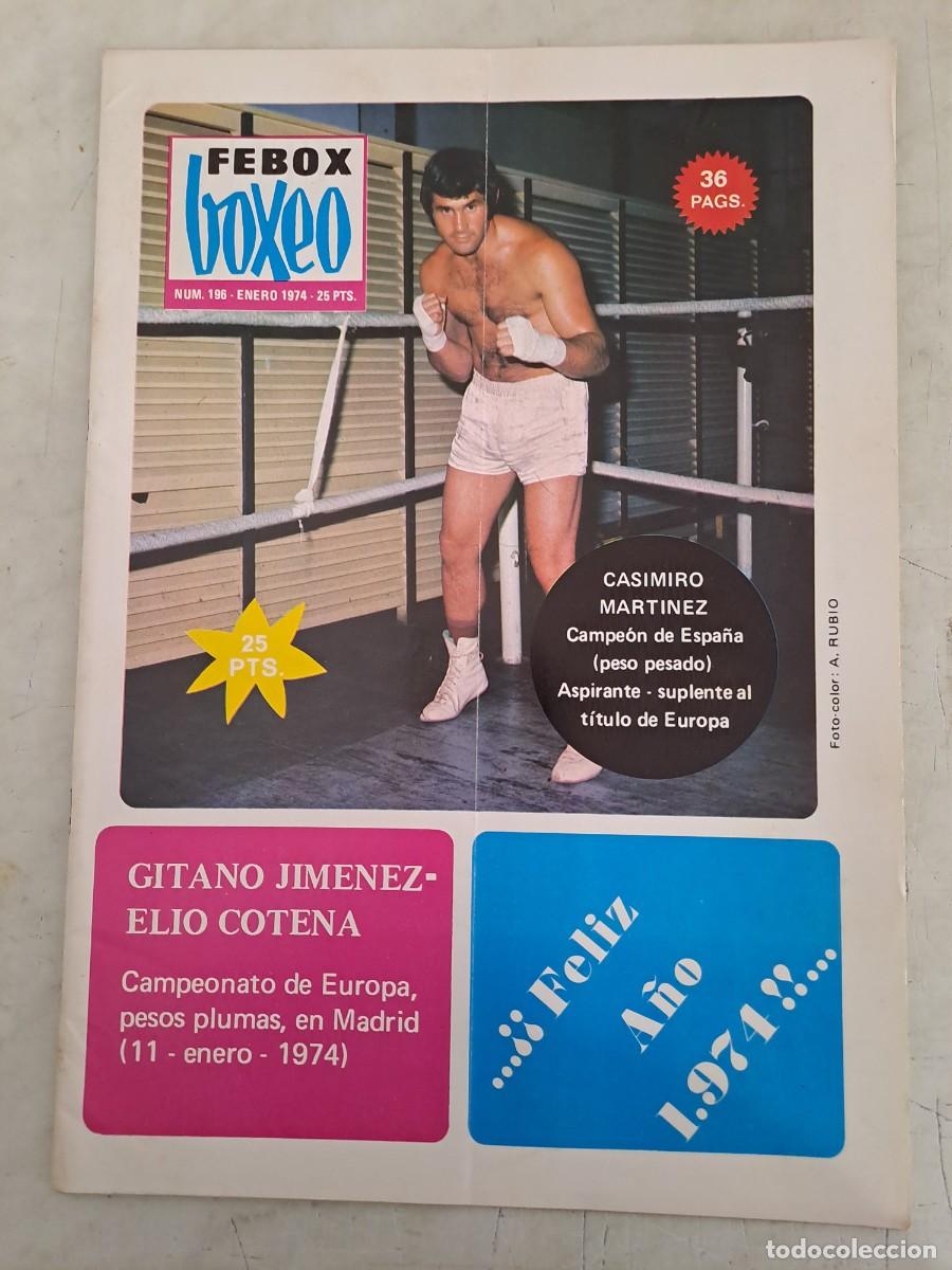 Coleccionismo deportivo: Febox boxeo 196, Casimiro Mart&iacute;nez campe&oacute;n de Espa&ntilde;a, en buen estado