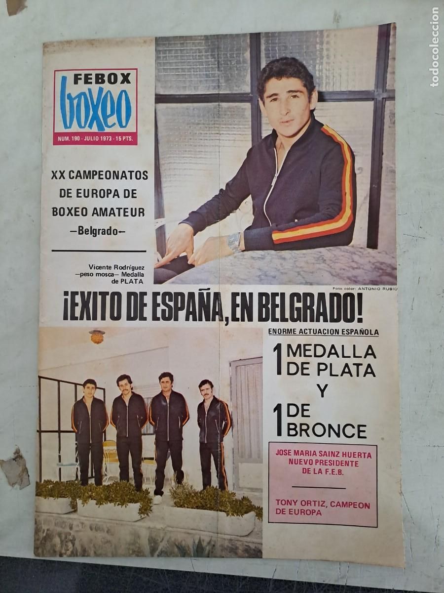 Coleccionismo deportivo: Febox boxeo 190, &eacute;xito de Espa&ntilde;a en Belgrado, en buen estado