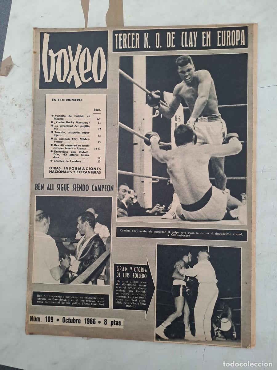 Coleccionismo deportivo: Boxeo 109, tercer K.O. de Clay en Europa, en buen estado