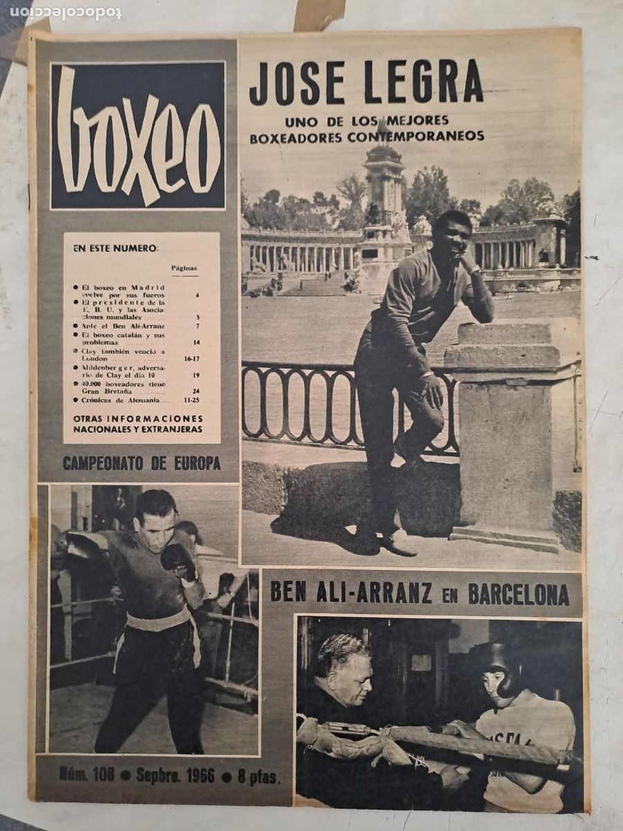 Coleccionismo deportivo: Boxeo 108, Jos&eacute; Legra, uno de los mejores boxeadores contempor&aacute;neos, en buen estado