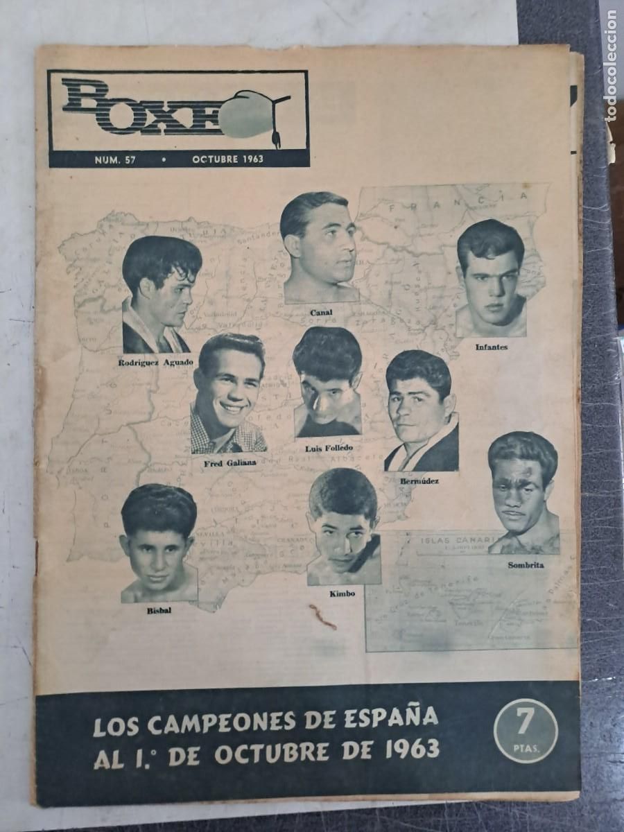 Coleccionismo deportivo: Boxeo 57, los campeones de Espa&ntilde;a 1963, en buen estado