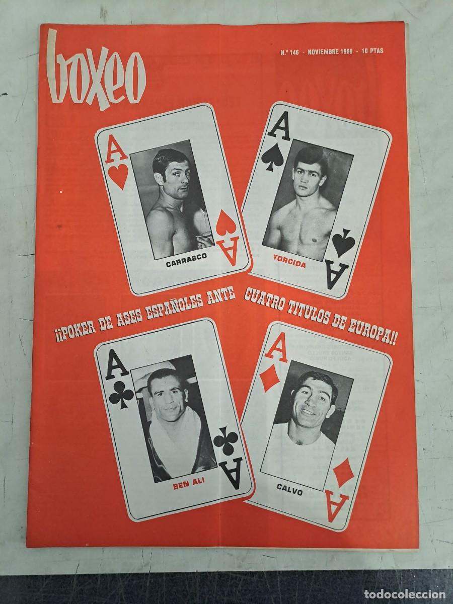 Coleccionismo deportivo: Boxeo 146, p&oacute;ker de ases Espa&ntilde;oles ante cuatro t&iacute;tulos de Europa, en muy buen estado
