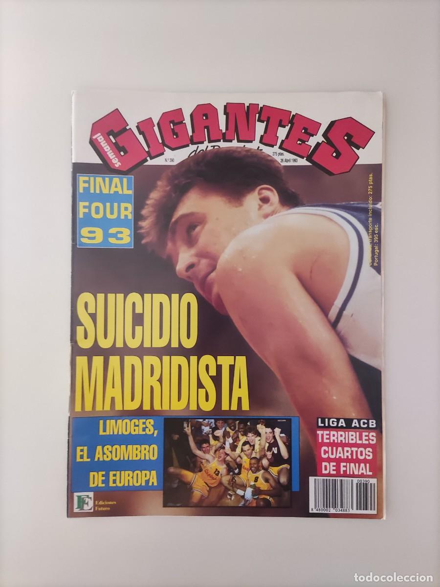 Coleccionismo deportivo: N&deg; 390 Revista Gigantes del basket 1993 Final Four, Suicidio madridista