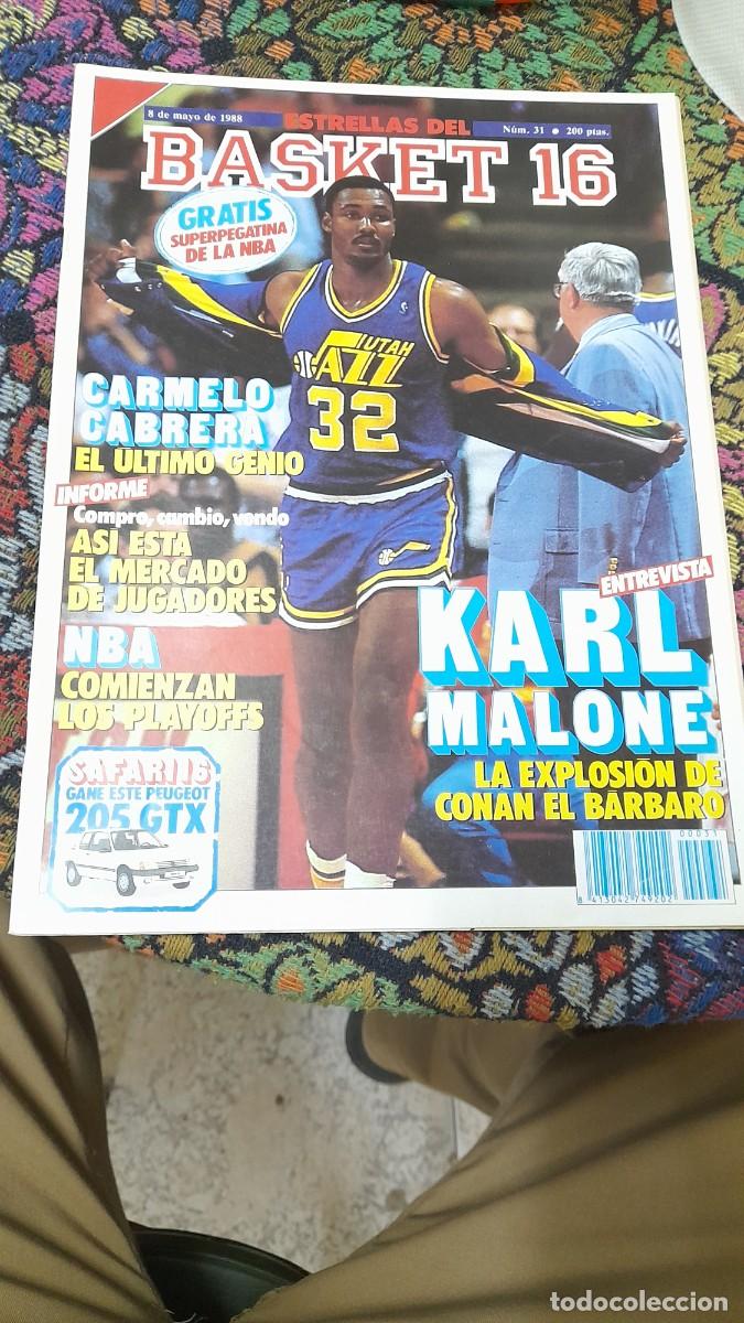 Collectionnisme sportif: Revista Basket 16 baloncesto N&deg; 31 Carmelo Cabrera Karl Malone