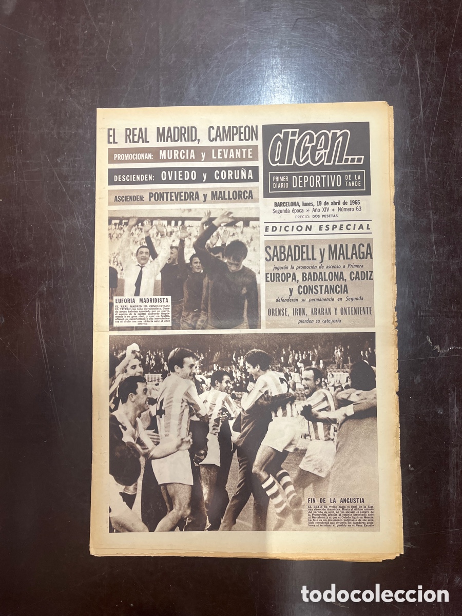 Sammelleidenschaft Sport: REVISTA QUE DICEN&hellip;,DIARIO DEPORTIVO DE LA TARDE, N&Uacute;MERO 63, (BARCELONESA PUBLICACIONES S.A)