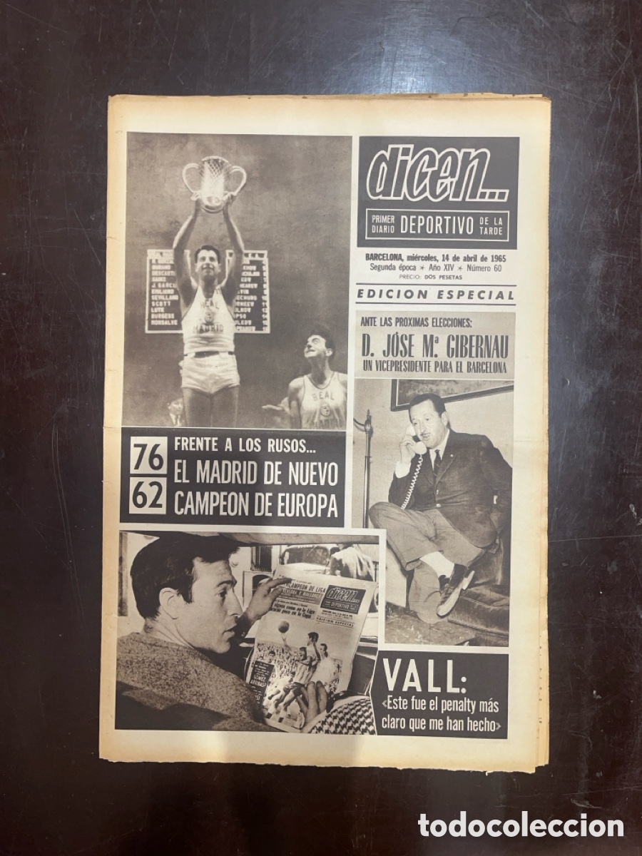 Sammelleidenschaft Sport: REVISTA QUE DICEN&hellip;,DIARIO DEPORTIVO DE LA TARDE, N&Uacute;MERO 60, (BARCELONESA PUBLICACIONES S.A)