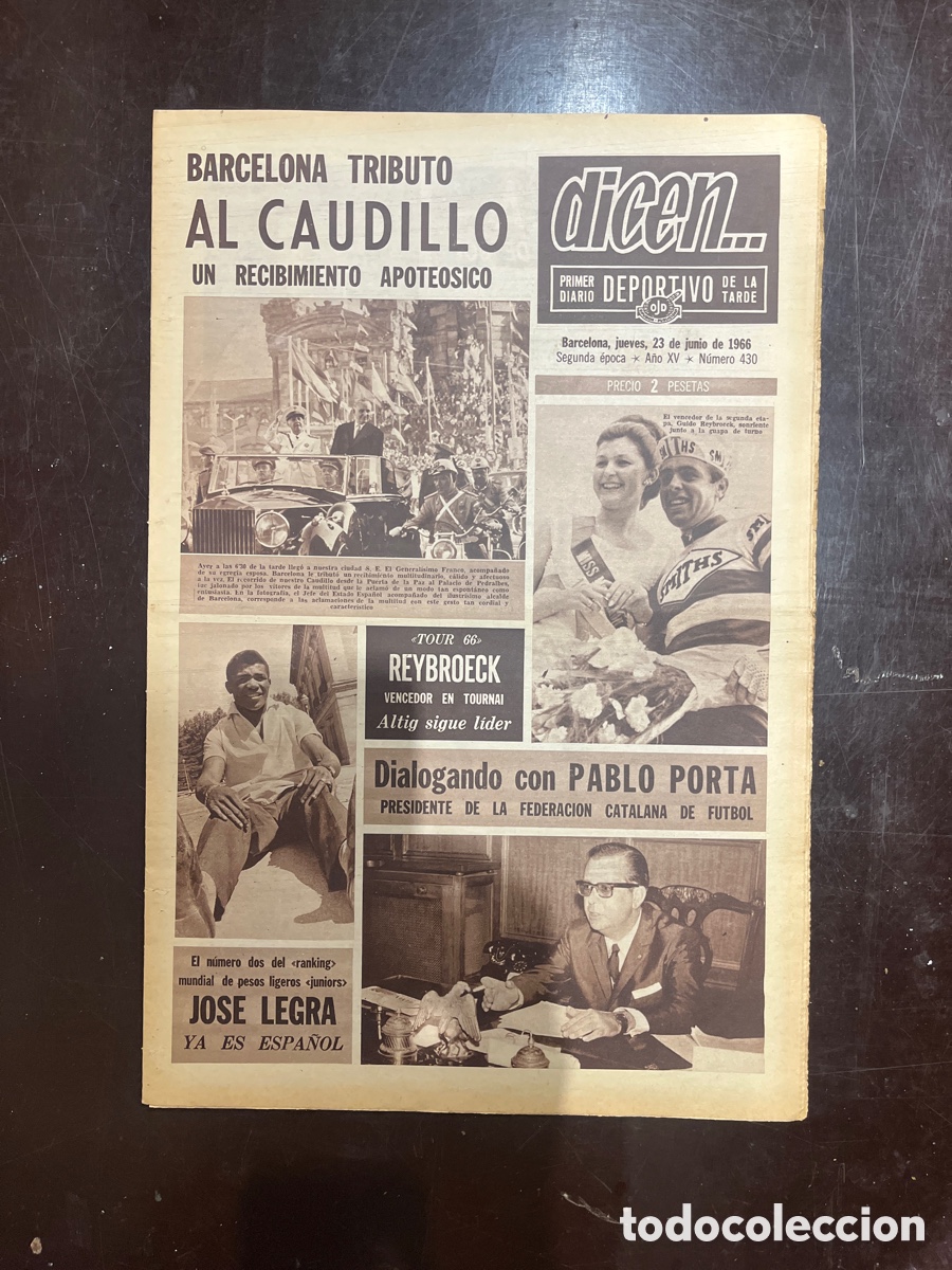 Sammelleidenschaft Sport: REVISTA QUE DICEN&hellip;,DIARIO DEPORTIVO DE LA TARDE, N&Uacute;MERO 430, (BARCELONESA PUBLICACIONES S.A)