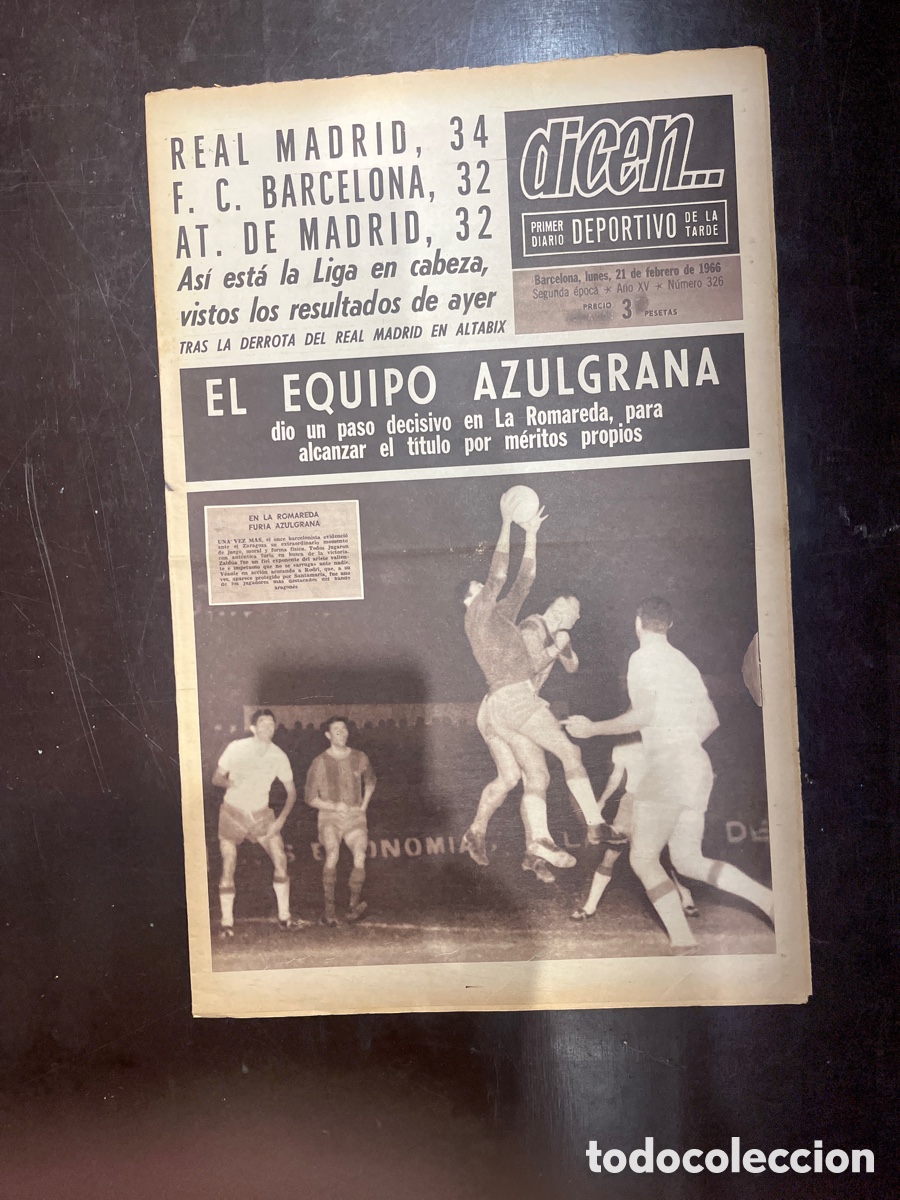 Collectionnisme sportif: REVISTA QUE DICEN&hellip;,DIARIO DEPORTIVO DE LA TARDE, N&Uacute;MERO 327, (BARCELONESA PUBLICACIONES S.A)