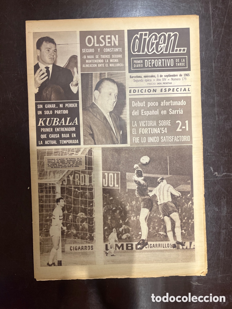 Sammelleidenschaft Sport: REVISTA QUE DICEN&hellip;,DIARIO DEPORTIVO DE LA TARDE, N&Uacute;MERO 179, (BARCELONESA PUBLICACIONES S.A)