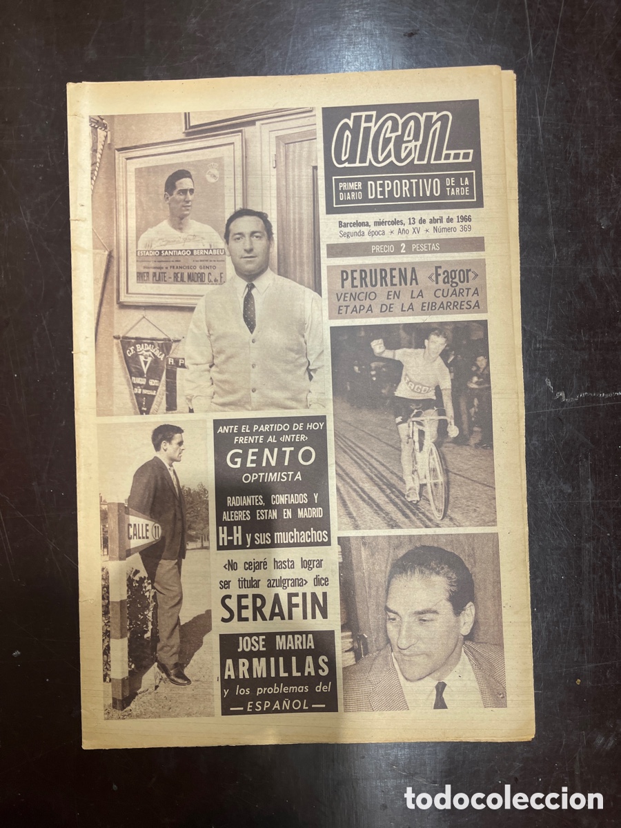 Sammelleidenschaft Sport: REVISTA QUE DICEN&hellip;,DIARIO DEPORTIVO DE LA TARDE, N&Uacute;MERO 369, (BARCELONESA PUBLICACIONES S.A)